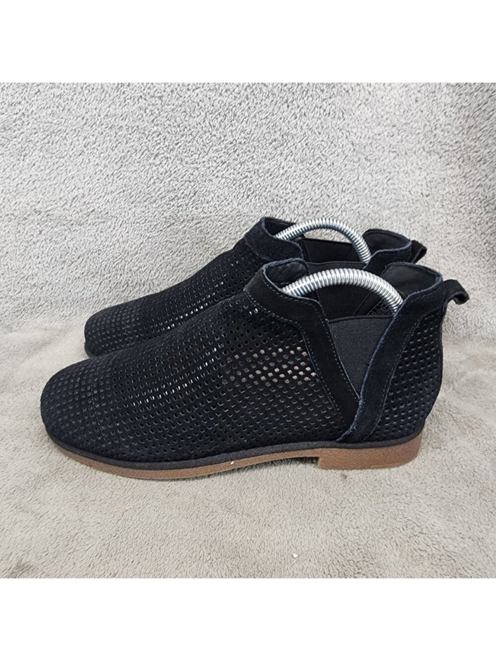 Bearpaw Shoes Womens Size 8 Black Suede Holland Chelsea Ankle Booties *Read*
